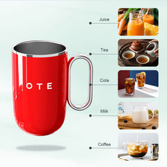 OTE Coffee Mug with Handle, 12oz/8oz(350/220ml) Insulated Stainless Steel Coffee Travel Mug, Double Wall Reusable Coffee Cup