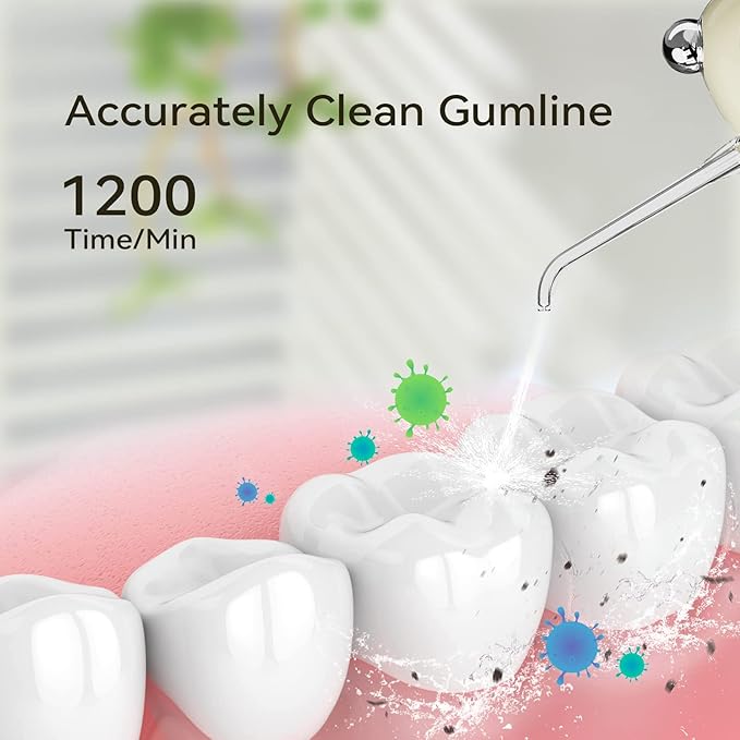 Water flossers Cordless for Teeth - OTE Portable Water Flosser - Mini Power Dental Flossers Rechargeable for Travel and Home, 3 Modes & IPX7 Waterproof, Oral Irrigator for Teeth, Gums, Braces Care